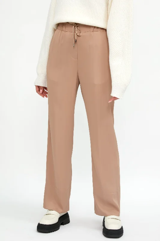 Bottoms for casual elegance-Drawstring Pant in Sepia