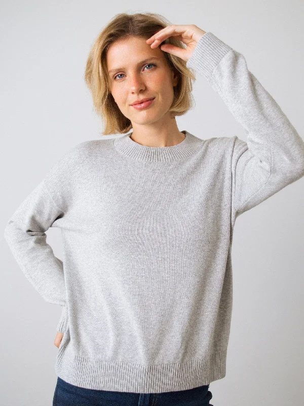 Sweaters with scalloped necks-Boxy Jumper