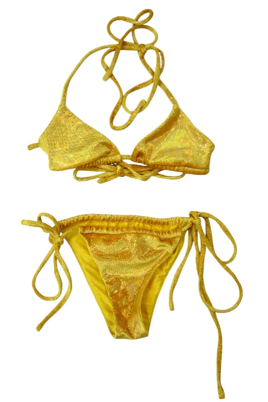 Swimwear for all destinations-Marta Market - Yellow Disco Bikini Set