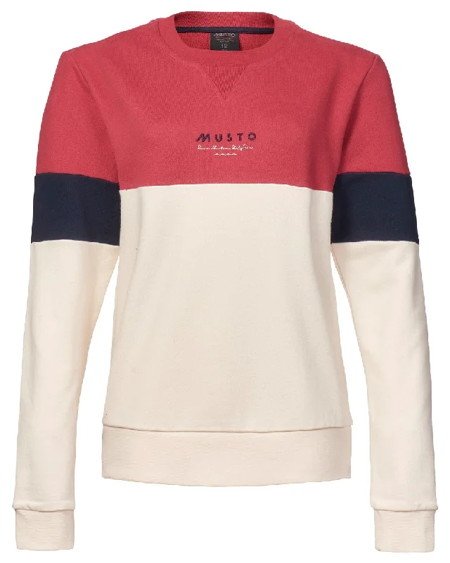 Hoodies & Sweatshirts next day delivery-Musto Womens Marina Tri Colour Sweatshirt