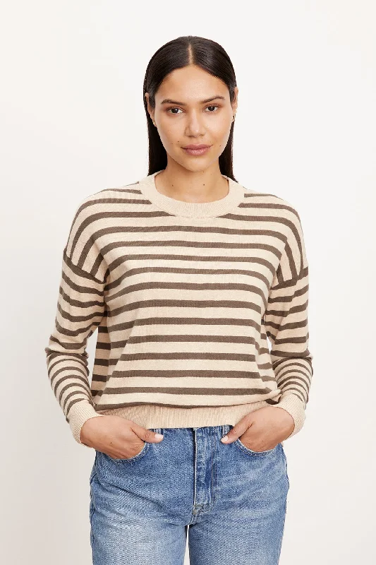 Sweaters in ridge-ALISTER STRIPED CREW NECK SWEATER