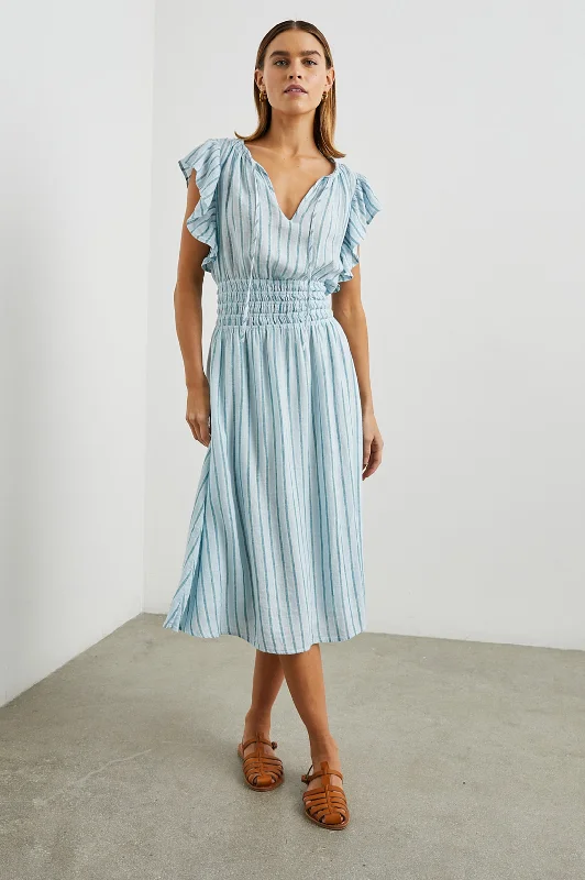 Dresses with maxi length-IONA DRESS - CAMBRIA STRIPE