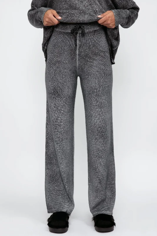 Bottoms for airy style-Hand Painted Cashmere Wool Pant in Husky