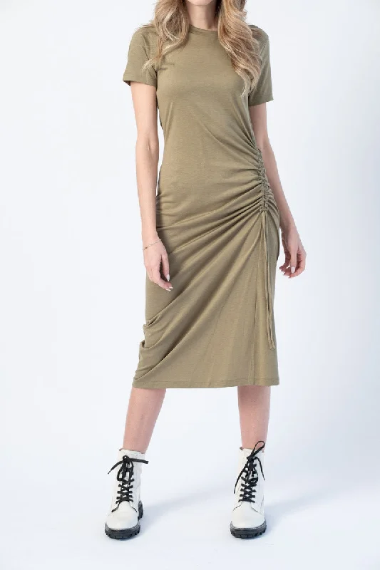 Dresses for transitional seasons-Ina Dress in Light Olive