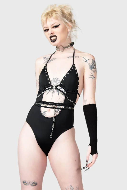 Swimwear for winter sales-Black Hearted Swimsuit