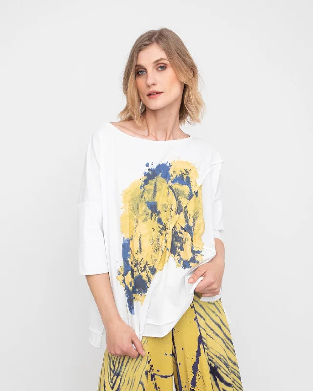 Women's Clothing tribal-Ozai N Ku Malta Tee, Yellow