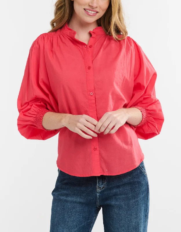 Women's Clothing plaid-Clara Shirt - Red