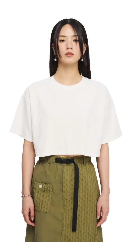 Women's Clothing polyester-Cropped Tee