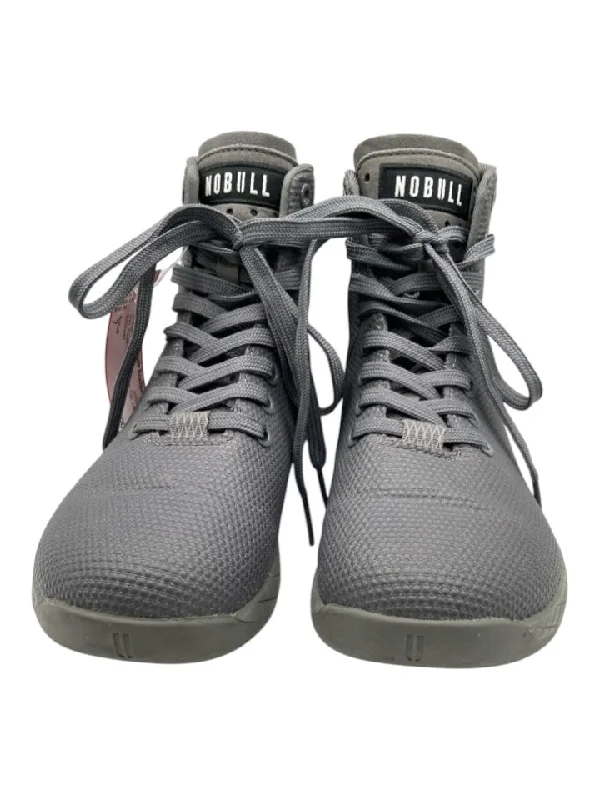 How to improve memory retention-Nobull Shoe Size 7 Gray Plastic round toe High Top Laces Booties