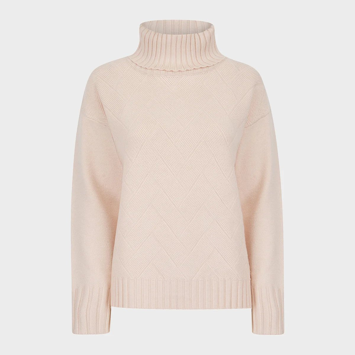 Sweaters with flared sleeves-Ladies Roll Neck Jumper