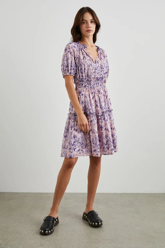 Dresses for mountain retreats-FIORELLA DRESS - PINK IKAT