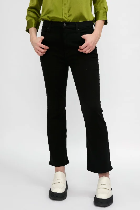 Bottoms in frost-Isola Cropped Boot Jean in Plush Black