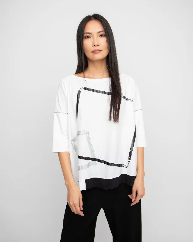 Women's Clothing extreme-Ozai N Ku Cube Tee, White