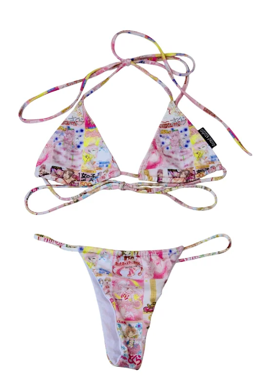 Swimwear for all shapes-Dazed Studio - Sakura/Manga Bikini Set