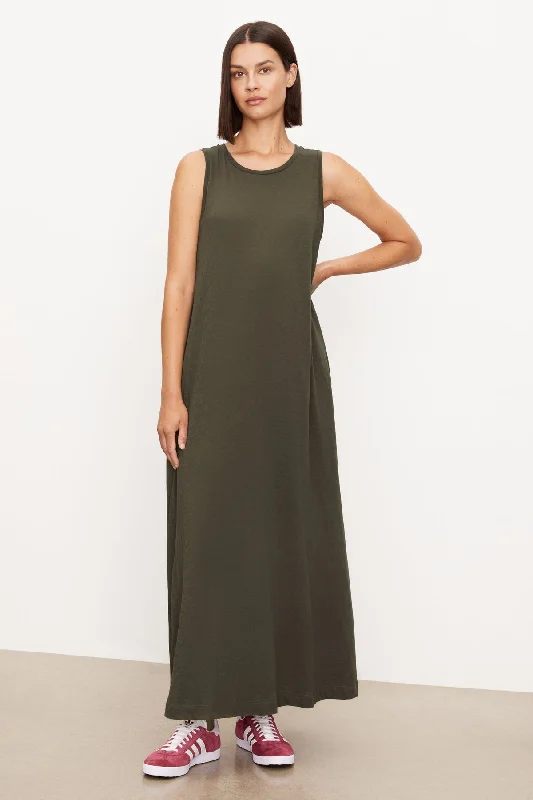 Dresses for medieval style-EDITH SLEEVELESS MAXI DRESS