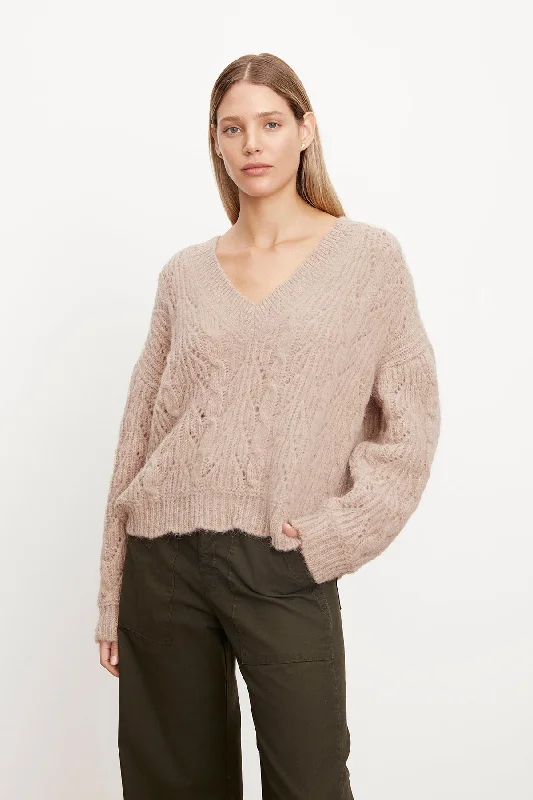 Sweaters in shore-SADE ALPACA BLEND V-NECK SWEATER