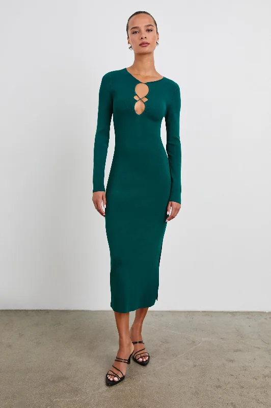 Dresses for daytime-SOLMA DRESS - EVERGREEN