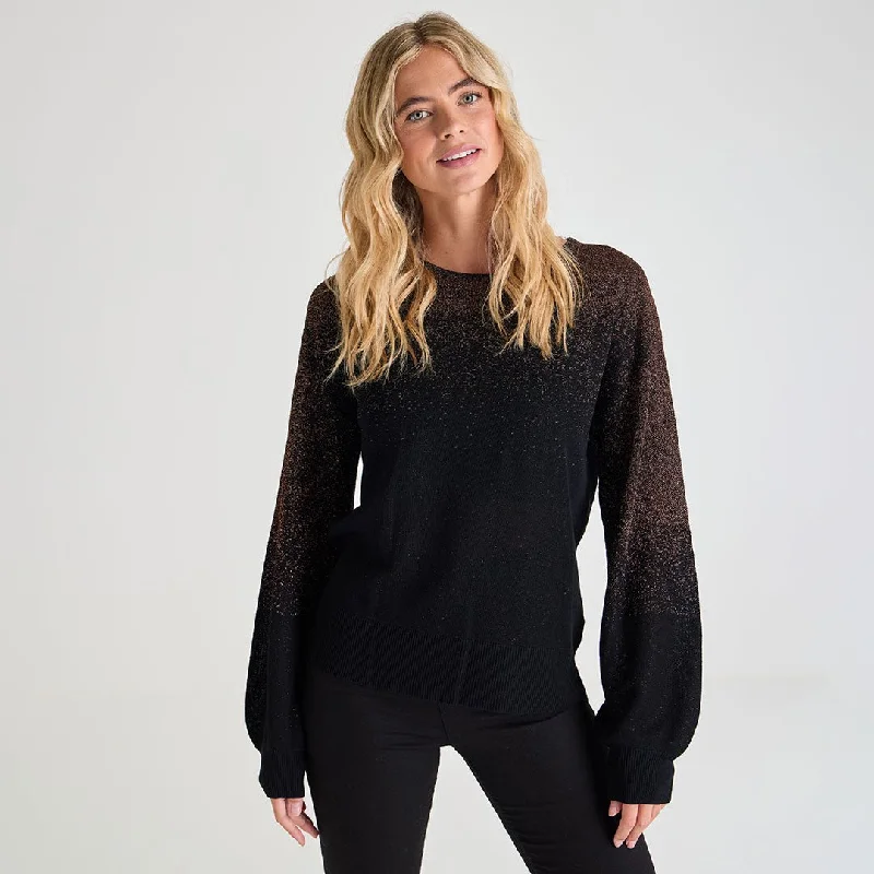 Sweaters in flax-Ladies Lurex Jumper