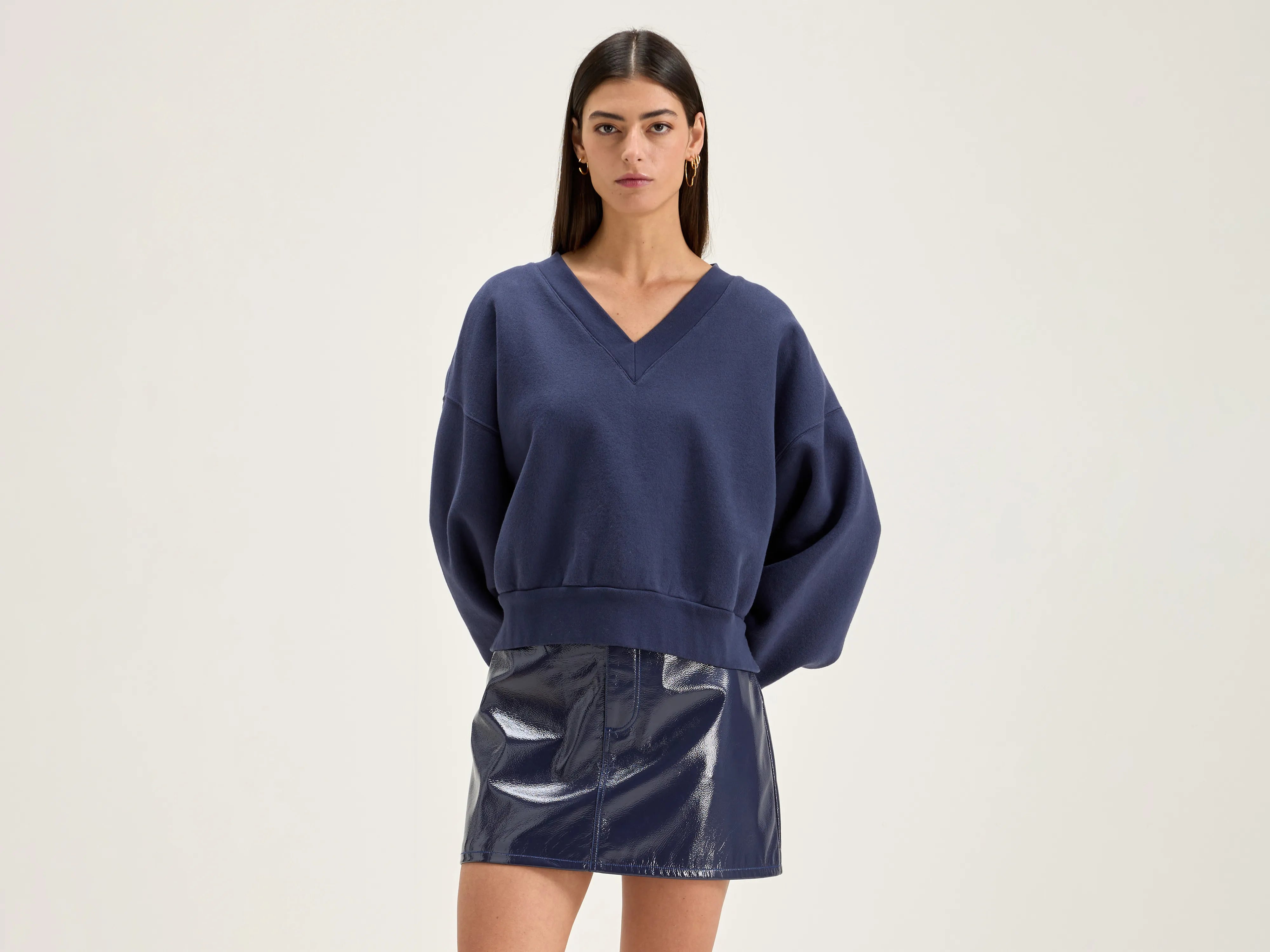 Hoodies & Sweatshirts lookbook-Varola v-neck sweatshirt (242 / W / NAVAL)