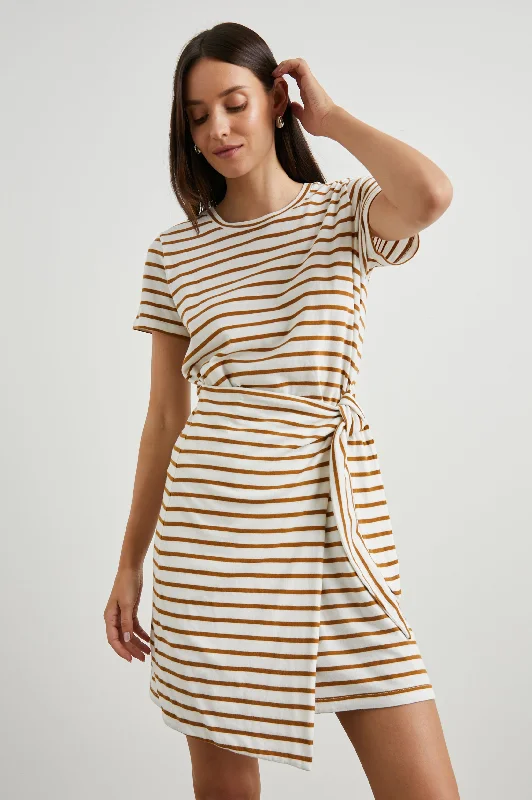 Dresses for camping-EDIE DRESS - CARMEL STRIPE