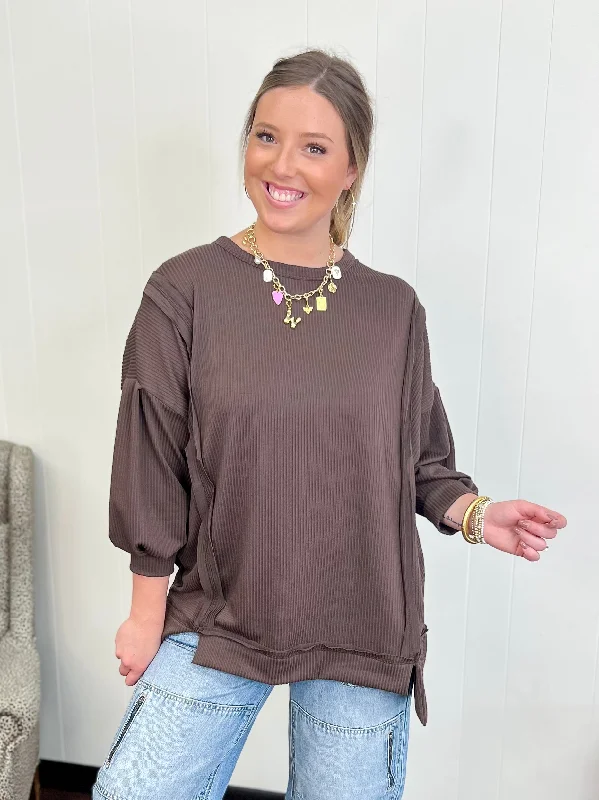 How to clean a mirror-Over-Sized Brown Tunic Top-Brown