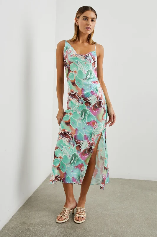 Dresses for cinched waist-JACKIE DRESS - KAUAI FLORAL