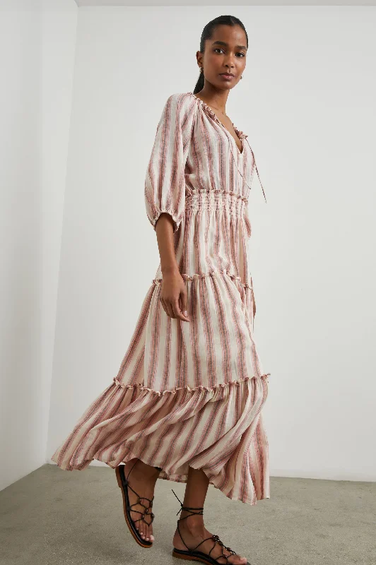 Dresses for picnics-CATERINE DRESS - CAMINO STRIPE