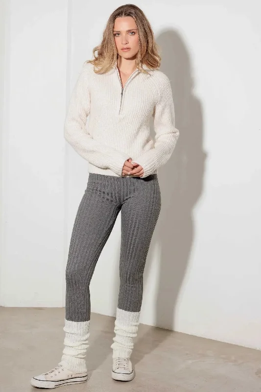 Sweaters in cape-Ribbed Pattern High Waist Cozy Sweater Leggings