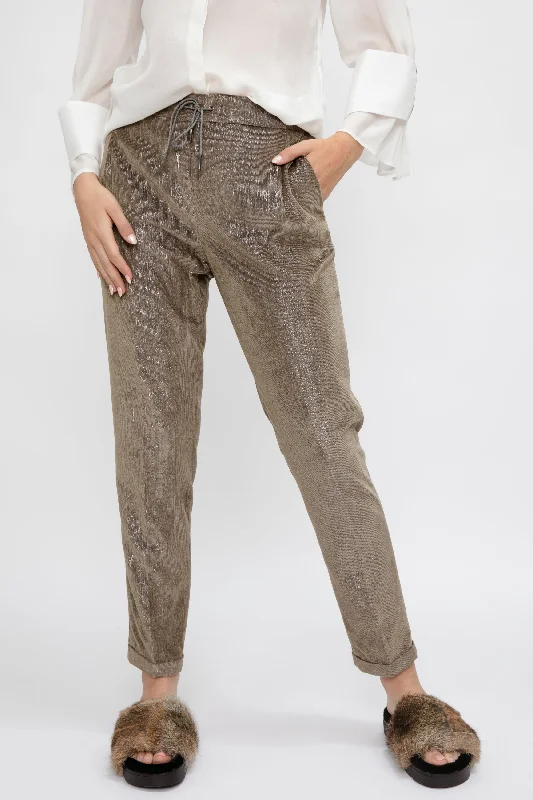 Bottoms for bold fit-Trouser Pant in Noce