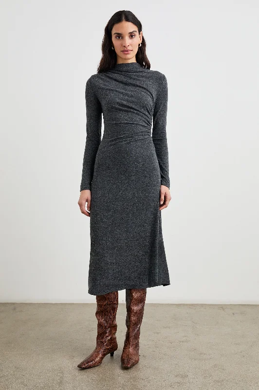 Dresses for thank you gifts-MARGARET DRESS - CHARCOAL