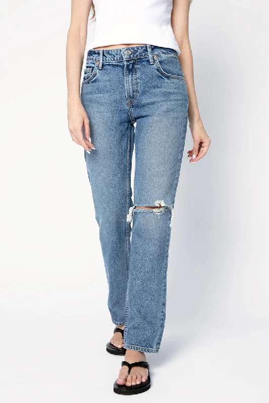 Bottoms with adjustable waist-Kate Low Rise Slim Crop Jean in Hidden Hills