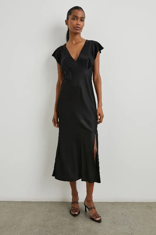 Dresses for dinner-DINA DRESS - BLACK