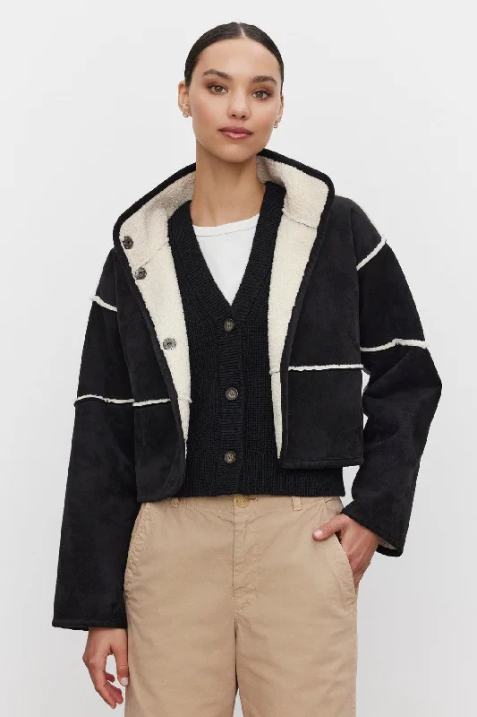 Jackets for rugged-KELLY LUXE SHERPA REVERSIBLE JACKET