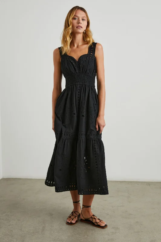 Dresses with tulle-FAWN DRESS - BLACK