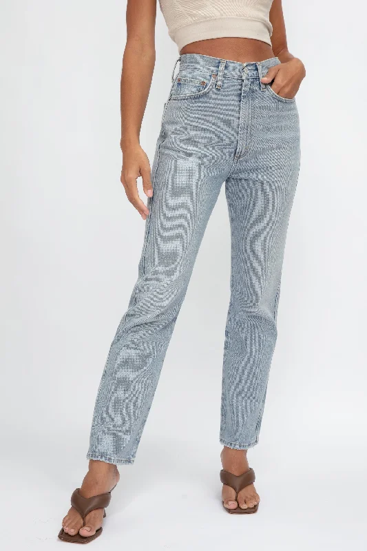 Bottoms for plus-size sleek fit-Pinch Waist Jean in Riptide