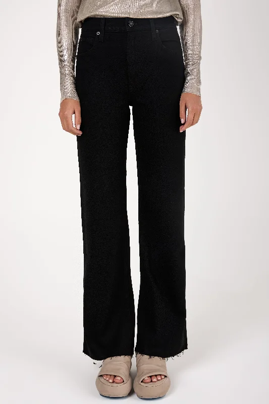 Bottoms for clean lines-Grace High Waist Jean in Jet Black