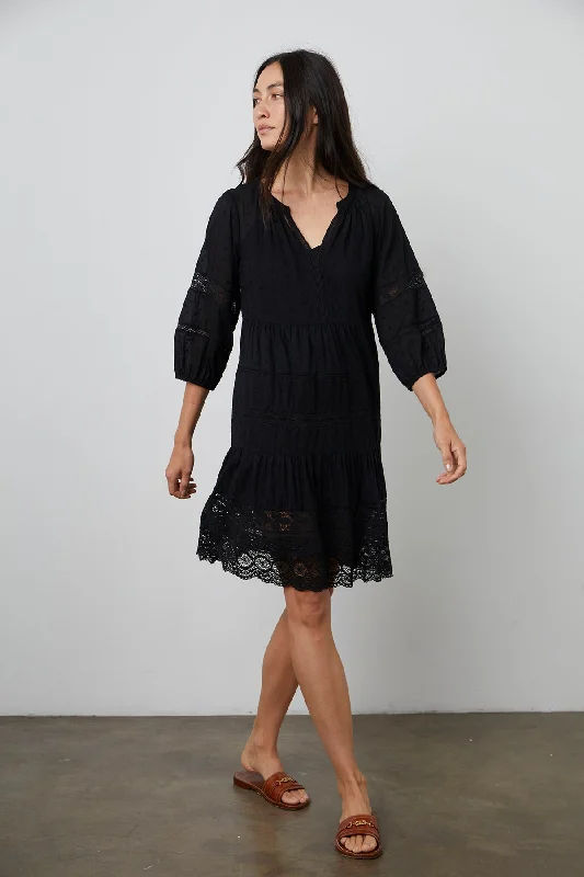 Dresses with ruffles-DOROTHY LACE BOHO DRESS