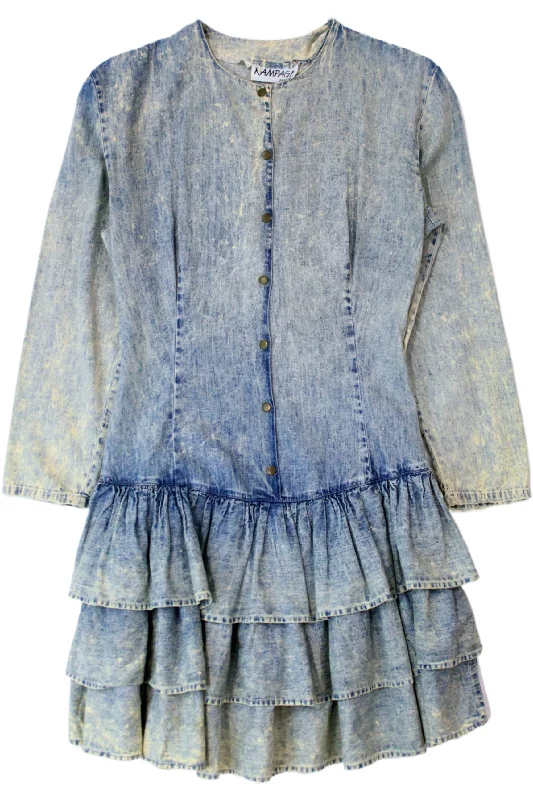 Dresses for boutique shopping-Rampage - Vintage Acid Denim Dress