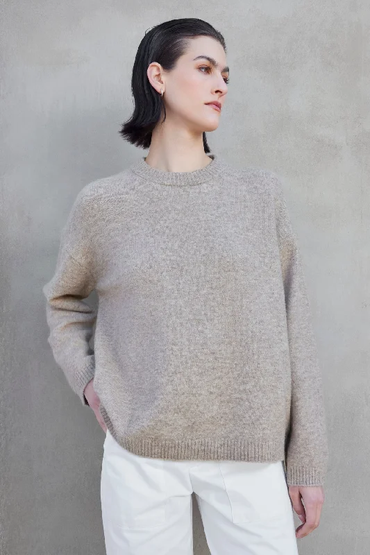 Sweaters with flared cuffs-LAKEWOOD ALPACA SWEATER