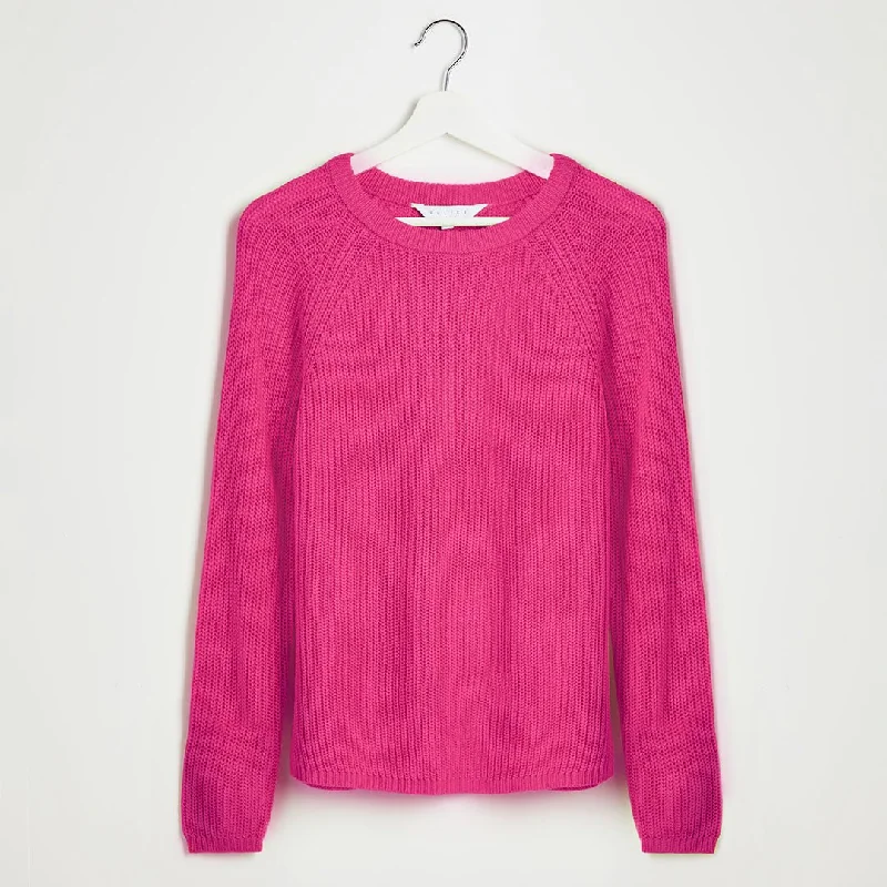 Sweaters for talent shows-Ladies Pink Raglan Sleeve Jumper