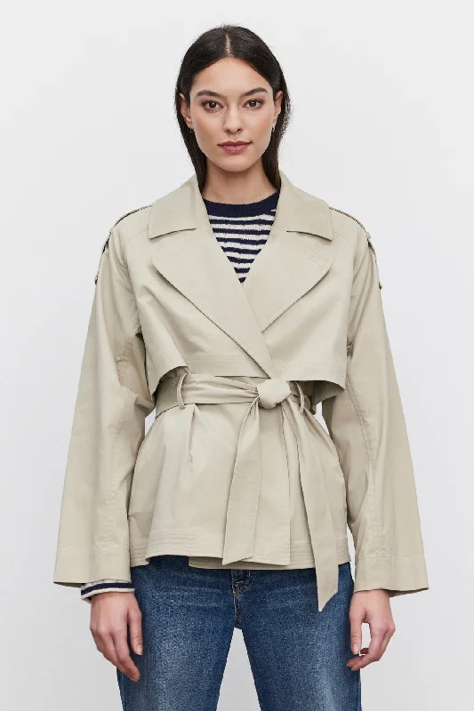 Jackets with drawstring-NANCY TRENCH JACKET