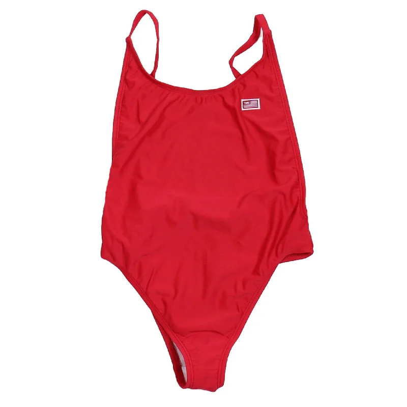 Swimwear for running-TMC Bathing Suit One Piece - Red