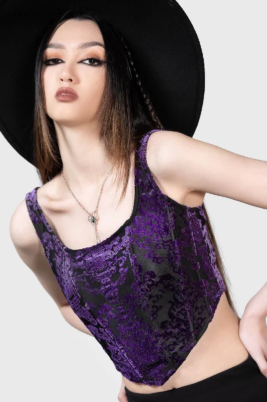 How to plan a city tour-Snarl Corset Top [PURPLE]